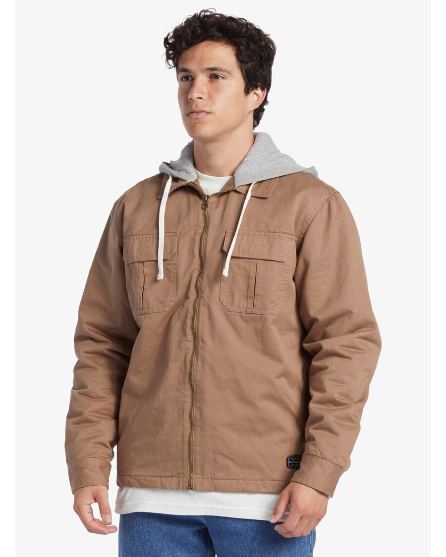 Quiksilver Nová Aitor Bunda S Kapucňou - Fossil