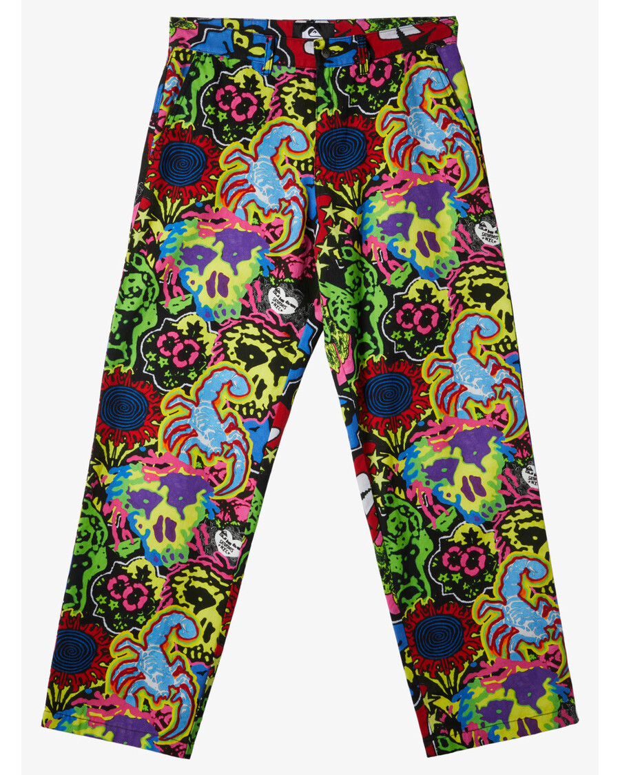 Quiksilver Snyc Byxor Med Vida Ben - Svarta