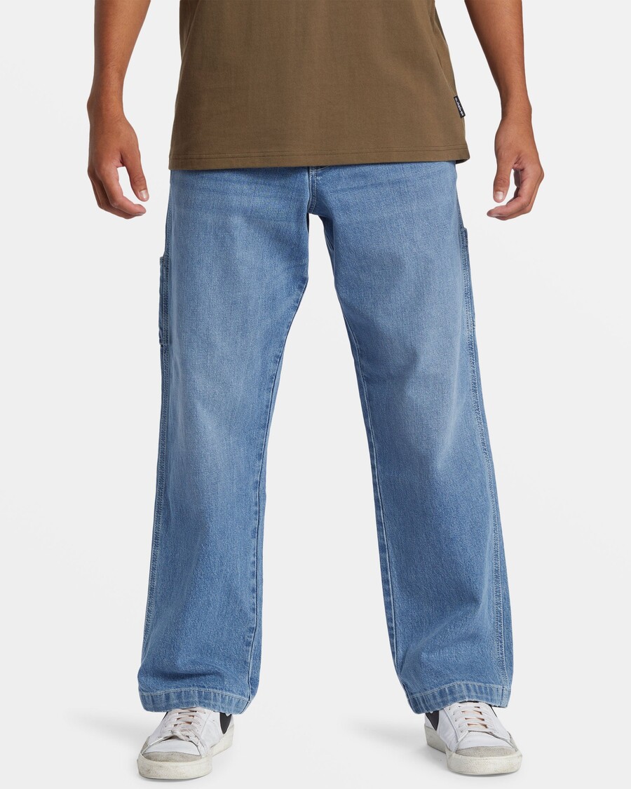 Quik Srebrne Carpenter Rastezljive Traperice - 2001 Stone Wash