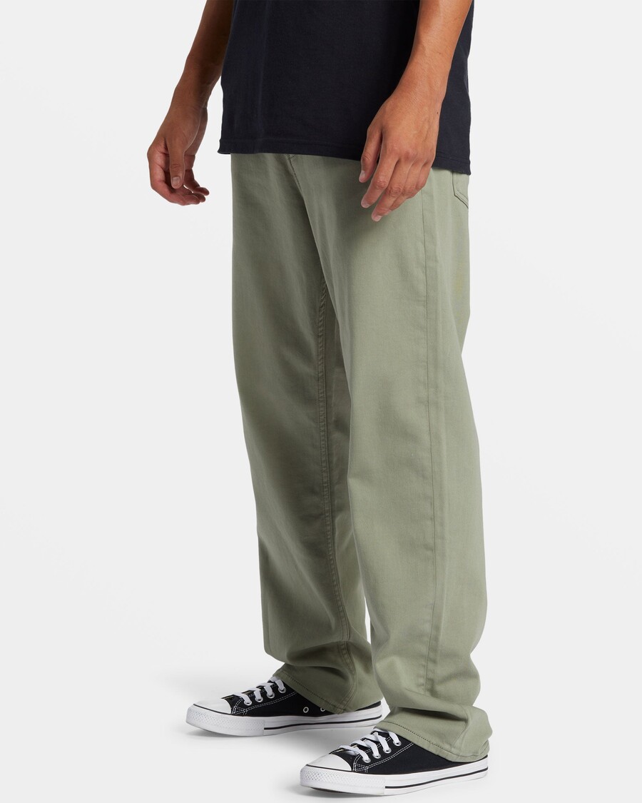 Quik Silver Landers Far Out Straight Fit Pants - Sea Spray