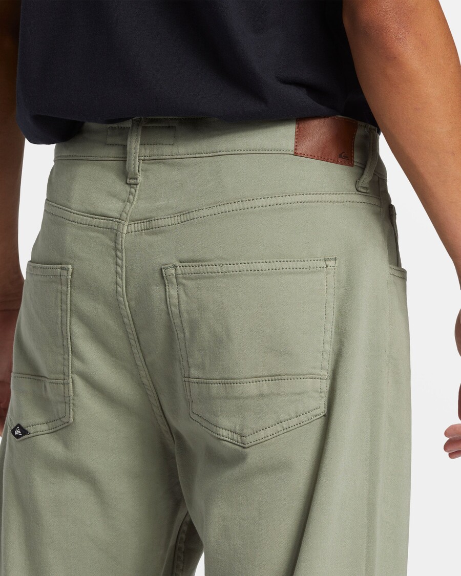 Quik Silver Landers Far Out Straight Fit Pants - Sea Spray