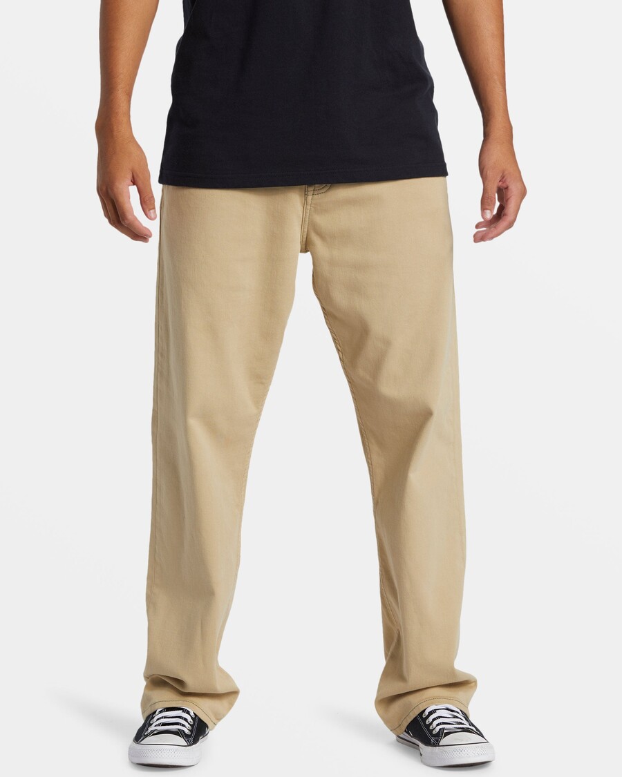 Quik ασημί προσγειωμένα παντελόνια μακριά σε ίσια εφαρμογή - Twill