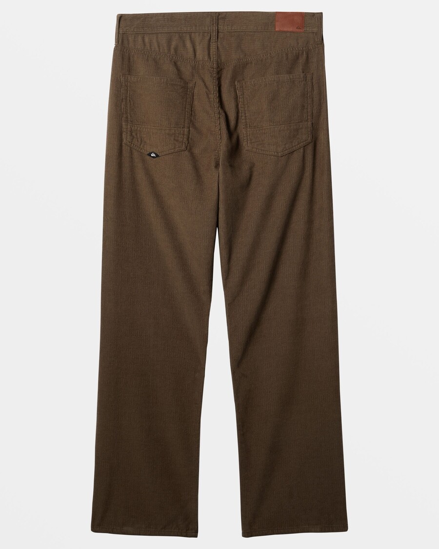 Quik Silver Landers Corduroy Straight Fit Pants - Canteen