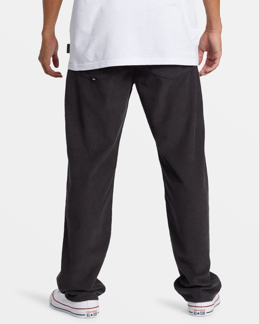 Quik Silver Landers Corduroy Straight Fit Pants - Tarmac