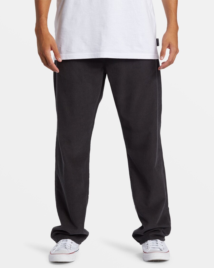 Quiksilver Landers Cordfløyel Bukser Med Rett Passform - Asfalt