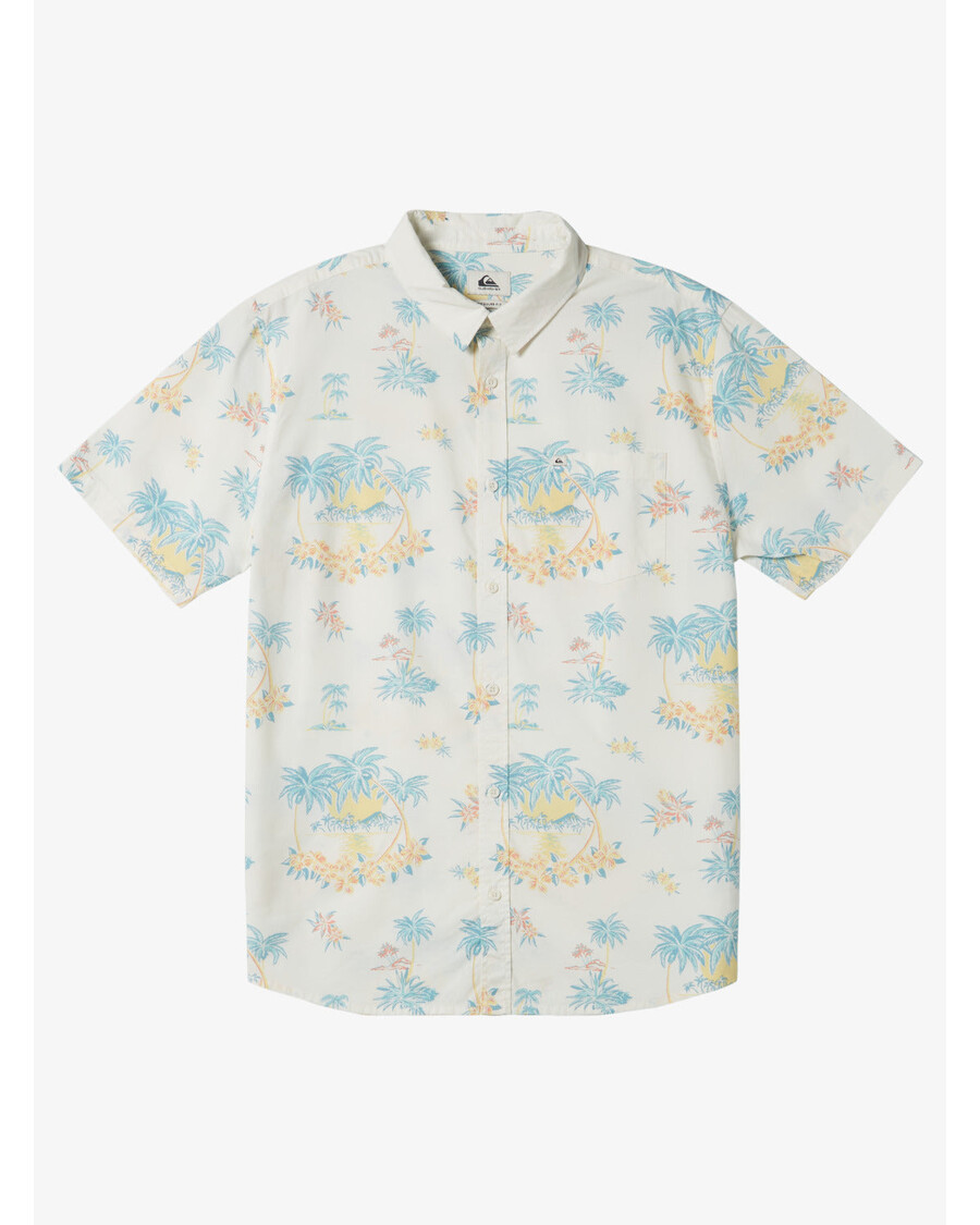 Quiksilver Palm Spritz κοντομάνικο πουκάμισο - χιόνι λευκό Palm Spritz