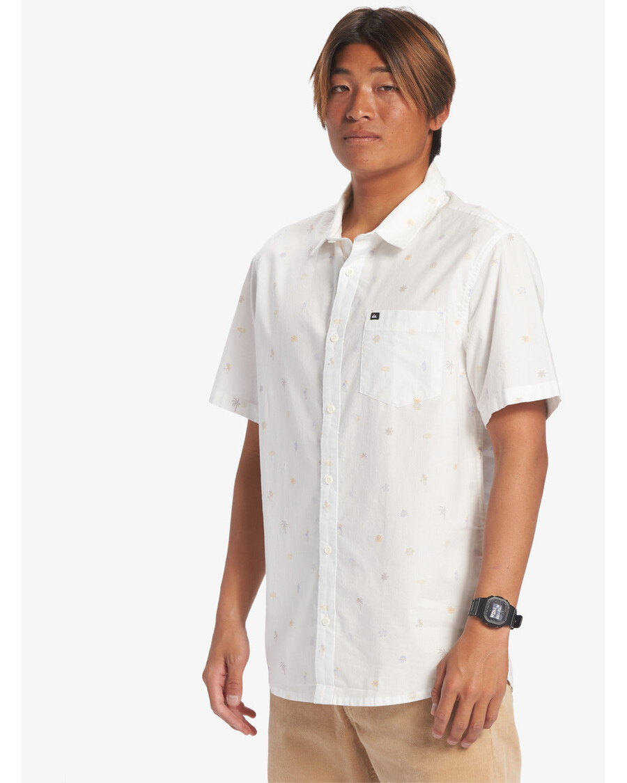 Quik Silver Heat Wave Short Sleeve Woven Shirt - Midnight Navy Heat Waves