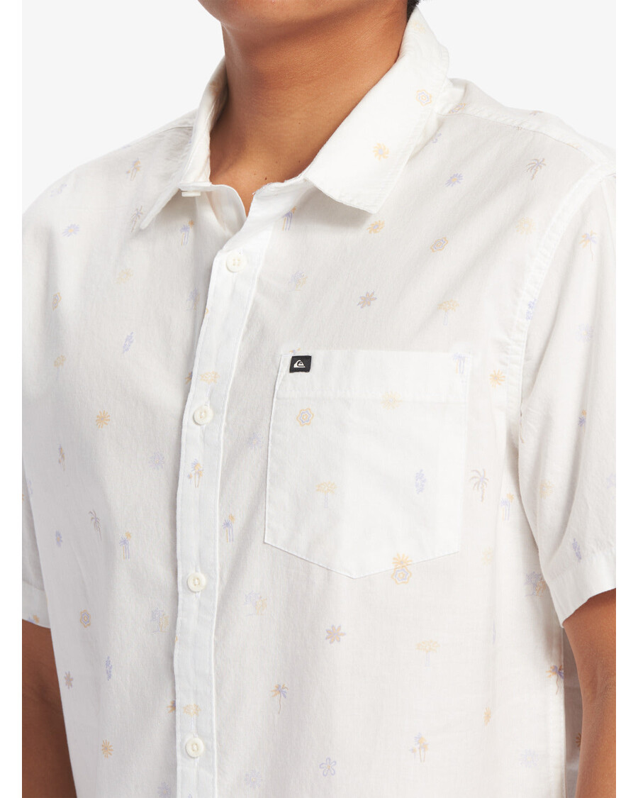 Quik Silver Heat Wave Short Sleeve Woven Shirt - Midnight Navy Heat Waves