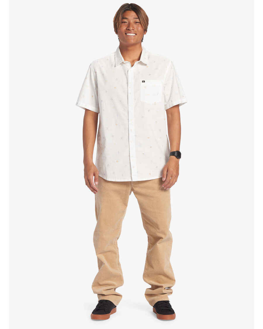 Quik Silver Heat Wave Short Sleeve Woven Shirt - Midnight Navy Heat Waves