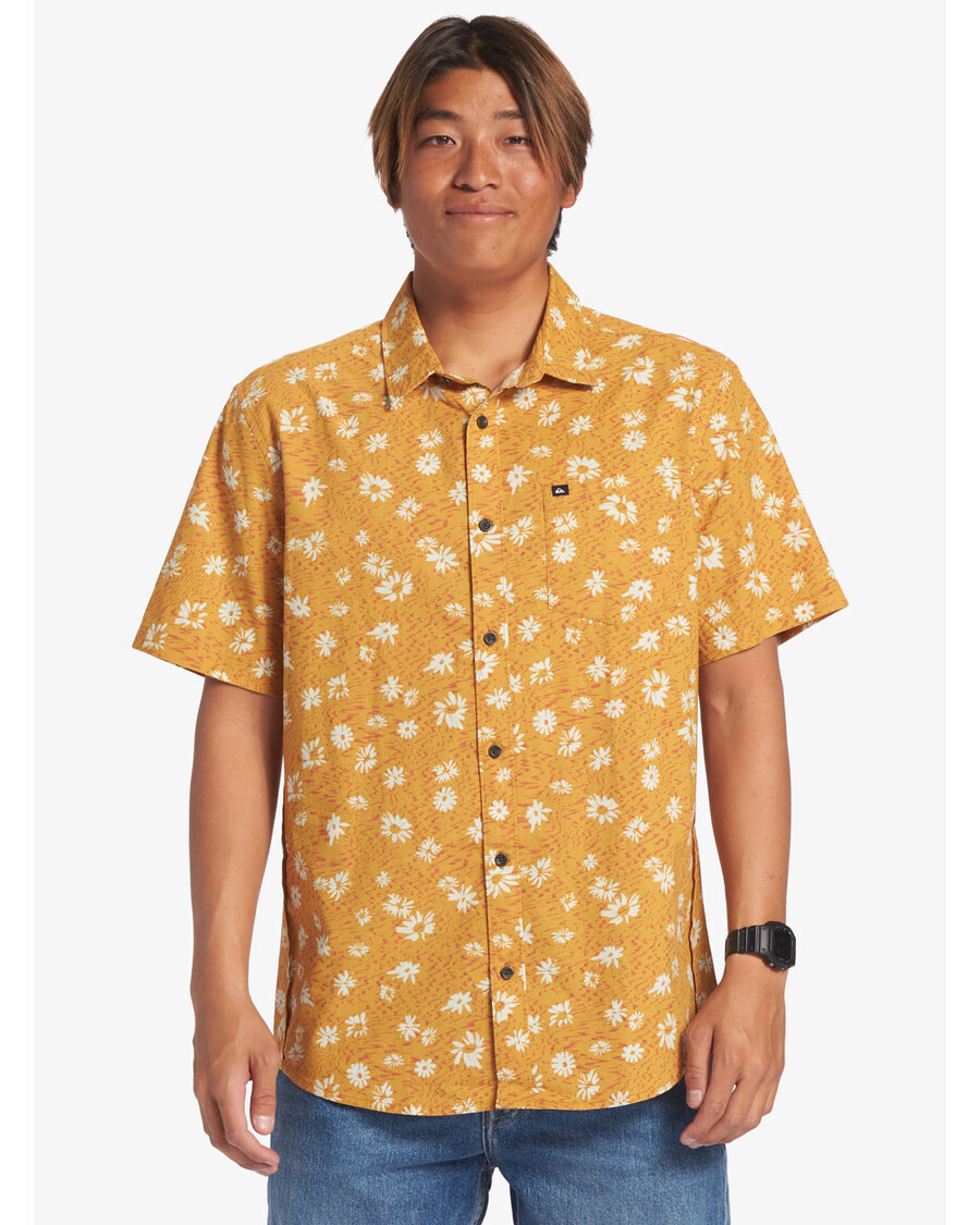 Quik Silver Future Hippie Short Sleeve Shirt - Mustard Future Hippy