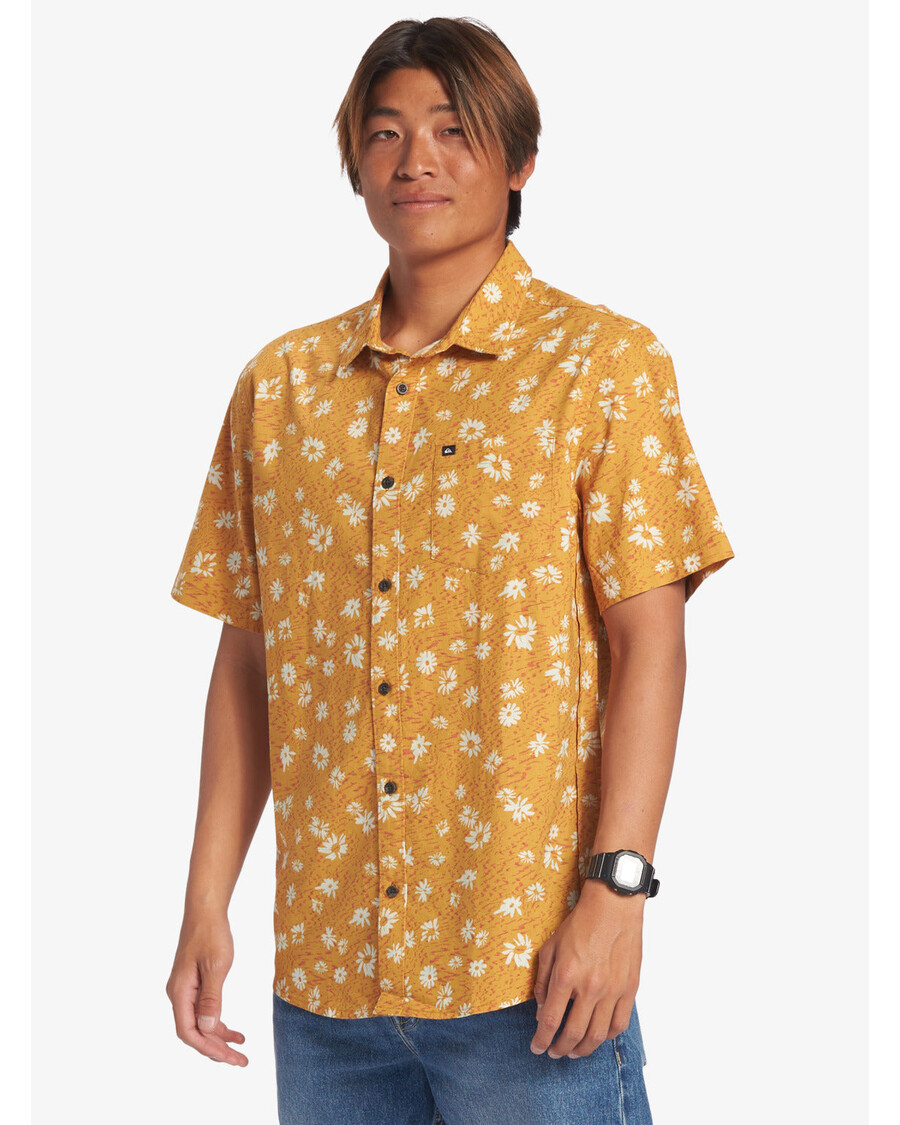 Quik Silver Future Hippie Short Sleeve Shirt - Mustard Future Hippy