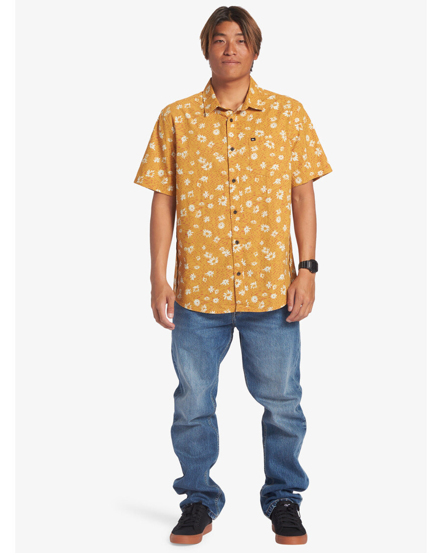 Quik Silver Future Hippie Short Sleeve Shirt - Mustard Future Hippy