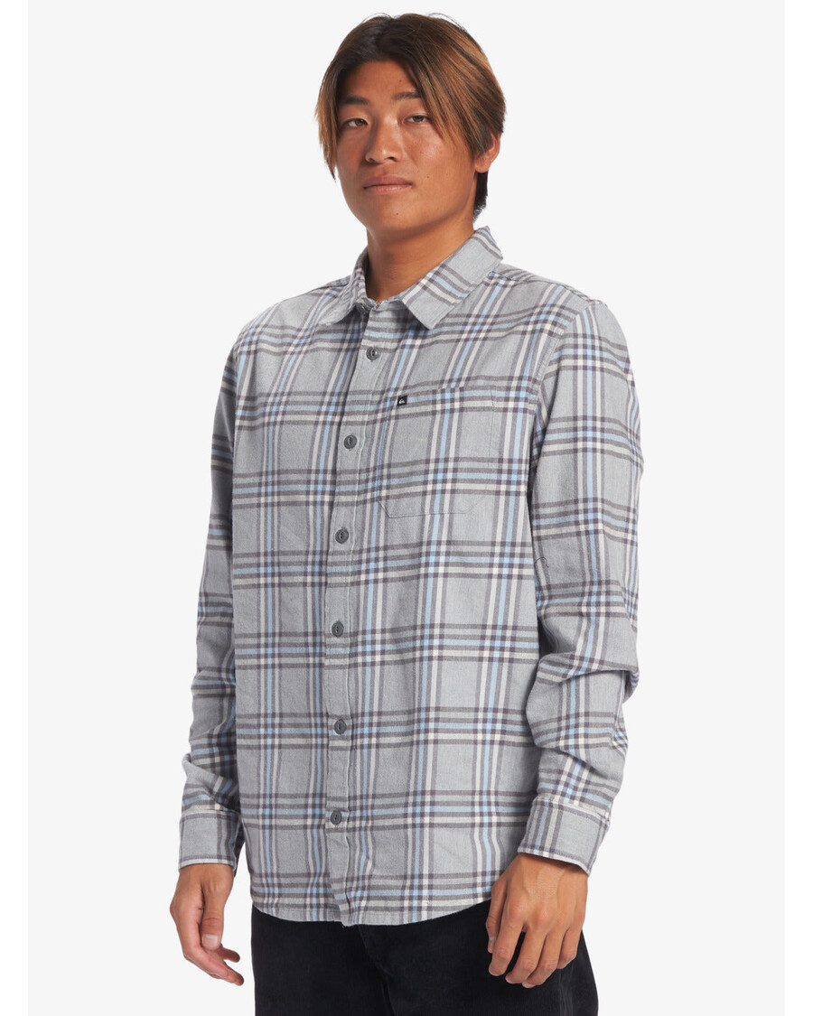 Quiksilver Sanders Top S Dlouhým Rukávem - šedé Vřesové Brusky Flanel