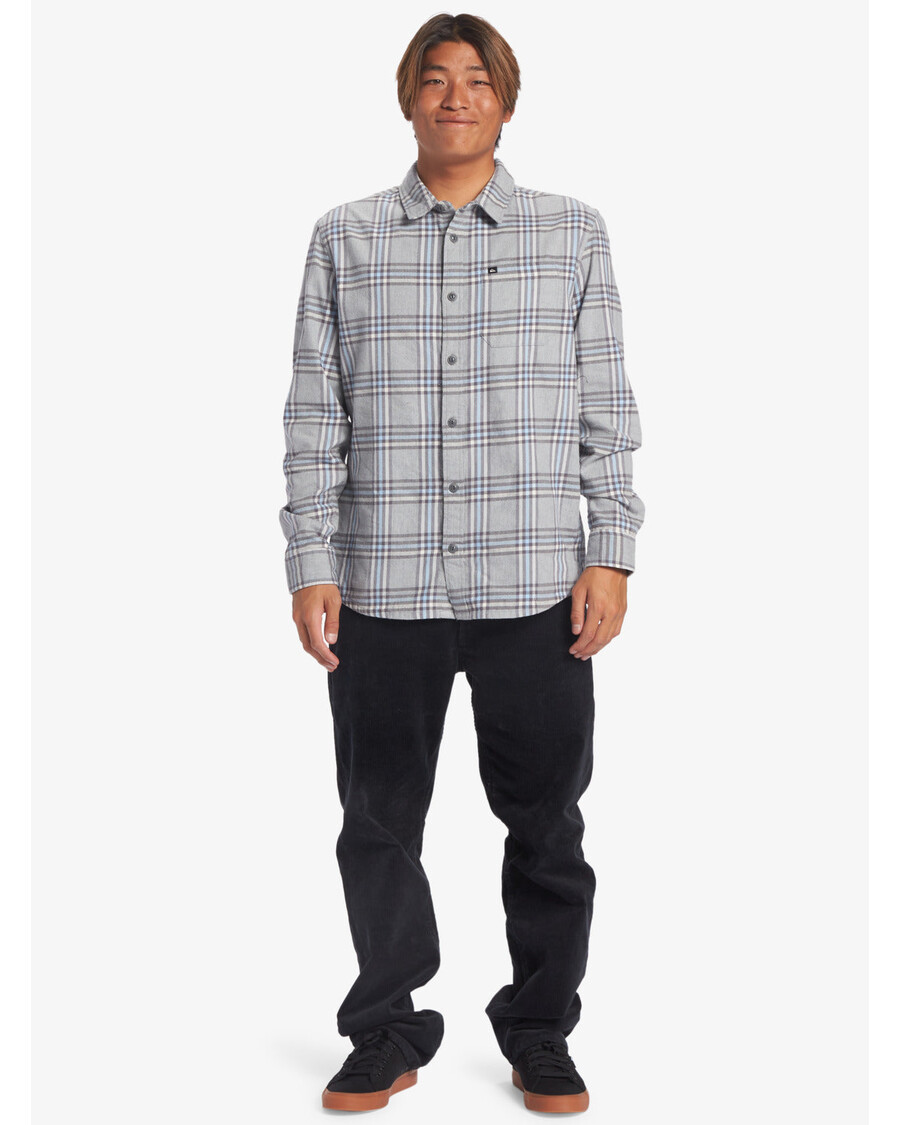 Quiksilver Sanders Top S Dlouhým Rukávem - šedé Vřesové Brusky Flanel