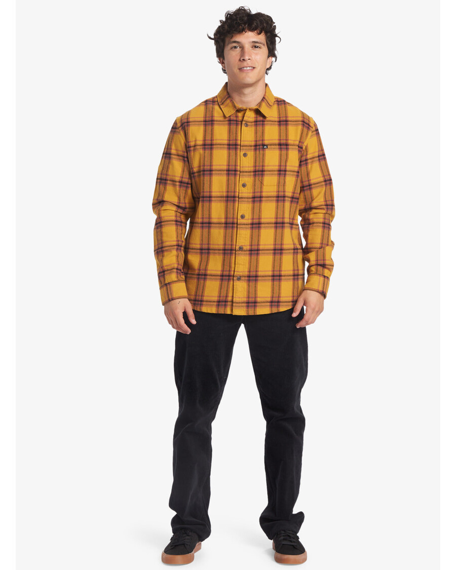 Quik Silver Sanders Long Sleeve Top - Mustard Sanders Flannel
