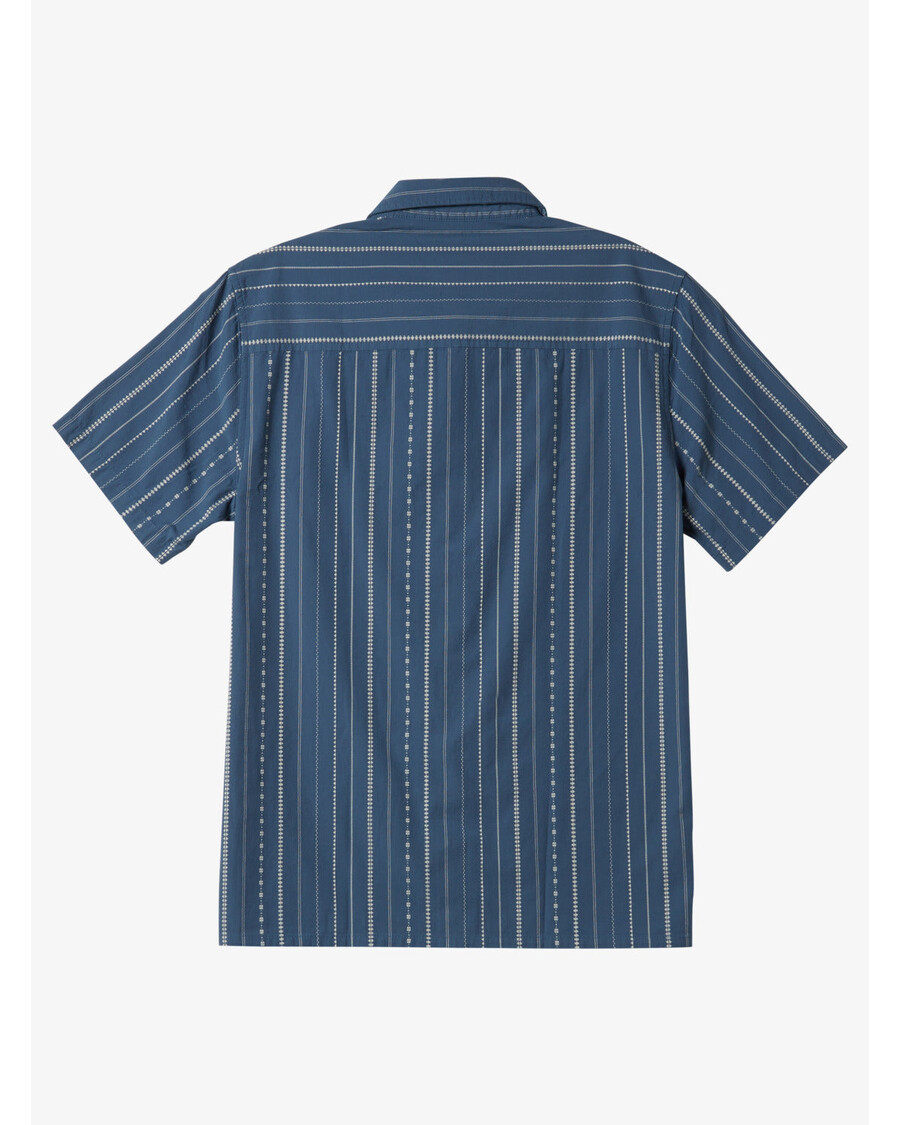 Quik Silver Pacific Stripe Short Sleeve Shirt - Berring Sea Pacific Stripes