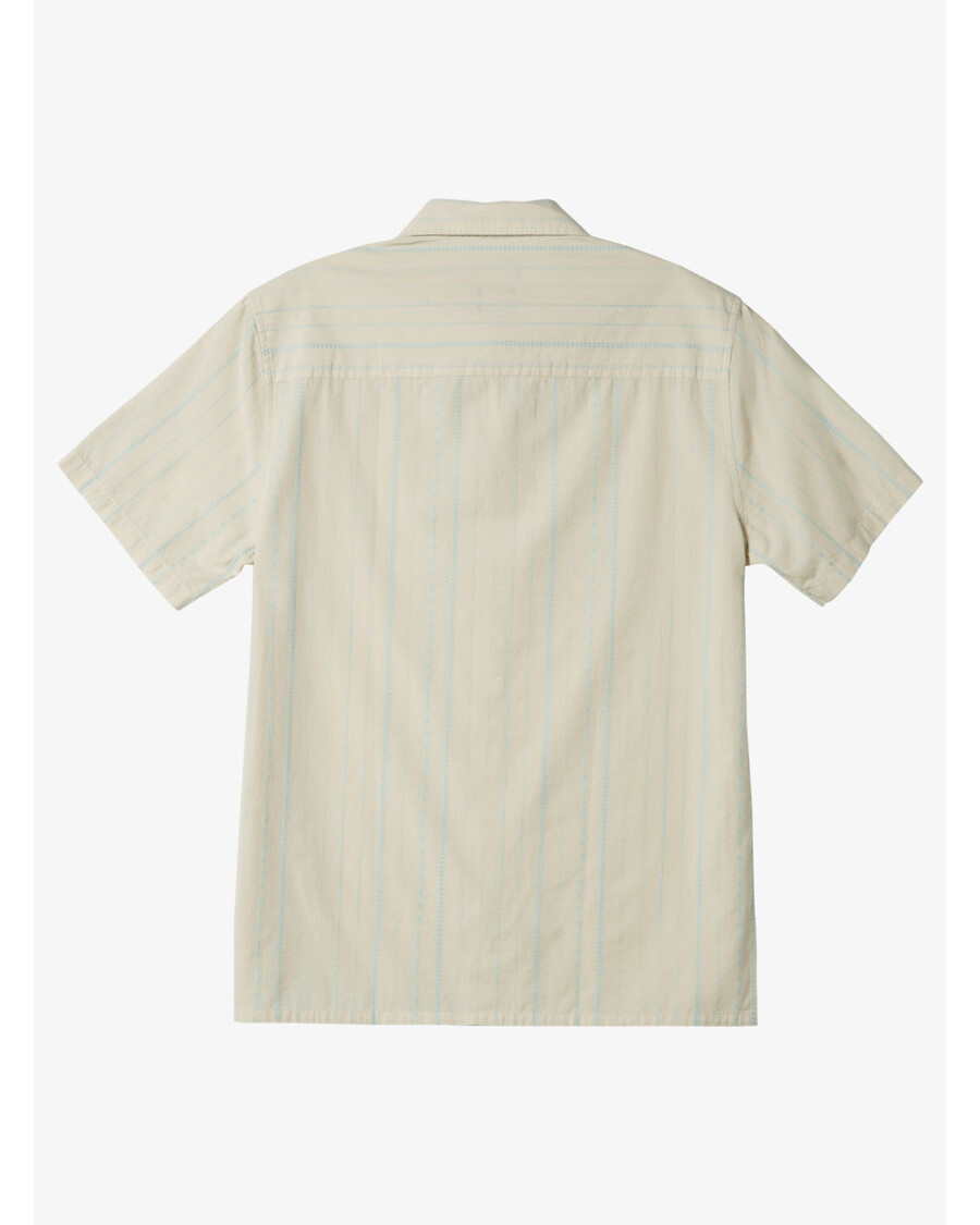 Quik Silver Pacific Stripe Short Sleeve Shirt - Birch Pacific Stripe