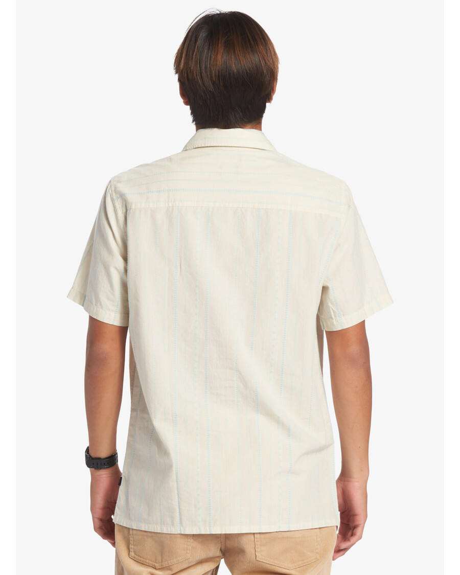 Quik Silver Pacific Stripe Short Sleeve Shirt - Birch Pacific Stripe