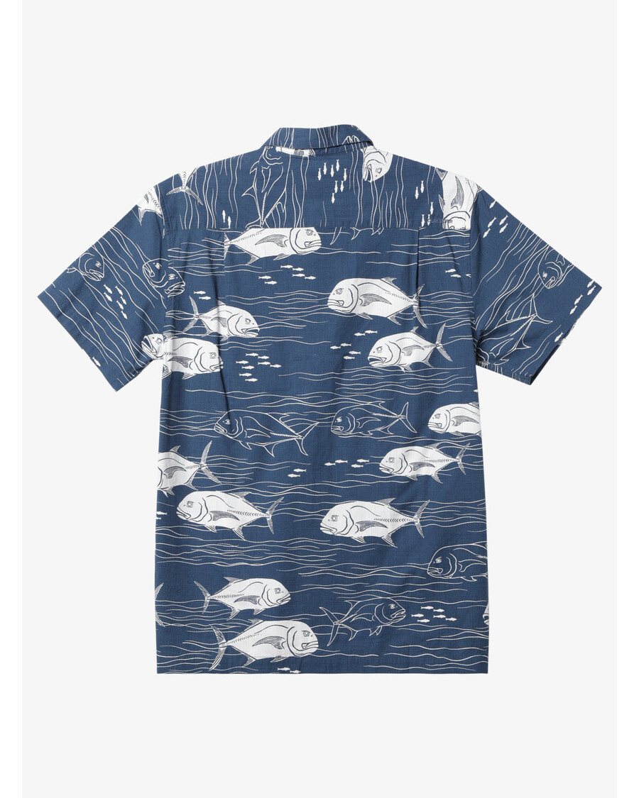Quik Silver Waterman Dive Sites Shirt - Ensign Blue Dive Sites