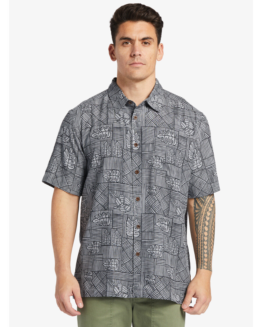 Quiksilver Waterman Amazed Palm Särk - Must Imestunud Palm