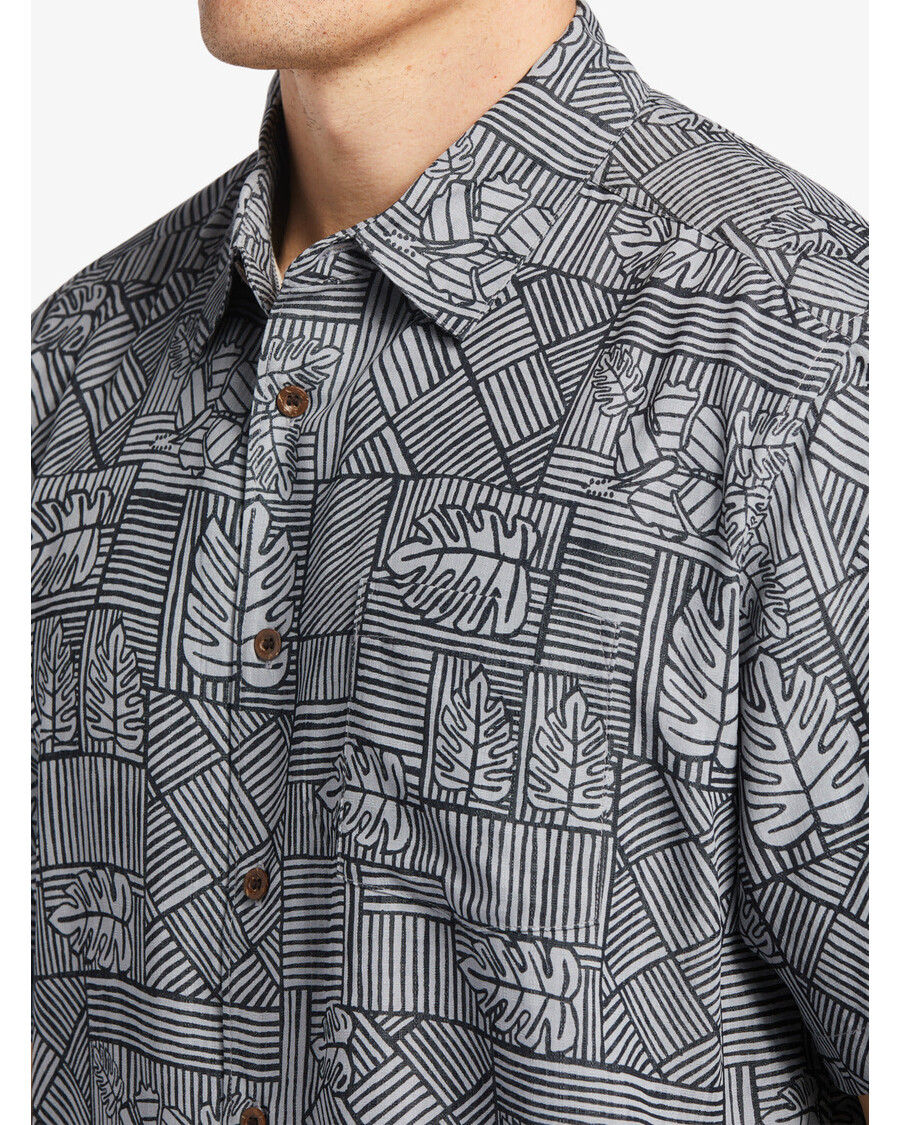 Quiksilver Waterman Amazed Palm Särk - Must Imestunud Palm