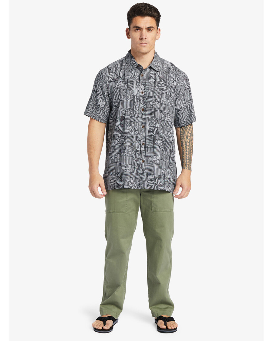 Quiksilver Waterman Amazed Palm Särk - Must Imestunud Palm