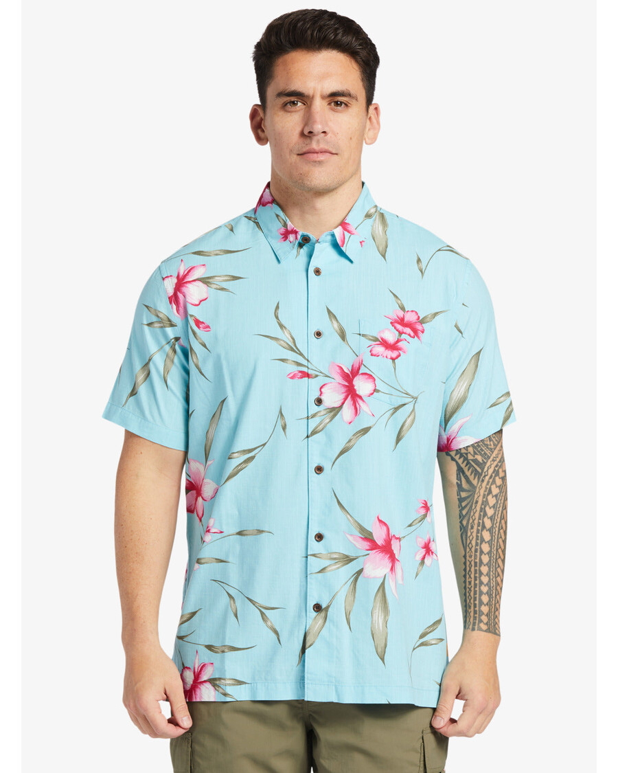 Quik Silver Waterman Night Bloomer Shirt - Gulf Stream Night Bloomer