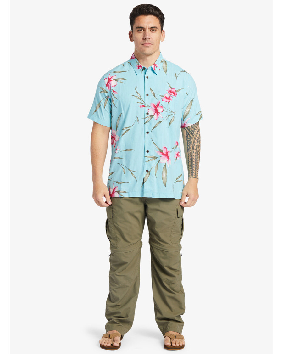 Quik Silver Waterman Night Bloomer Shirt - Gulf Stream Night Bloomer
