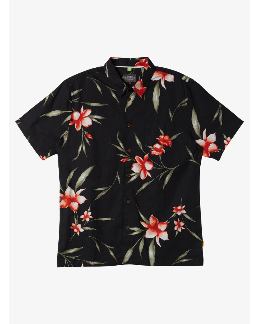 Quiksilver Waterman Night Bloomer Shirt - Black Knight Bloomer