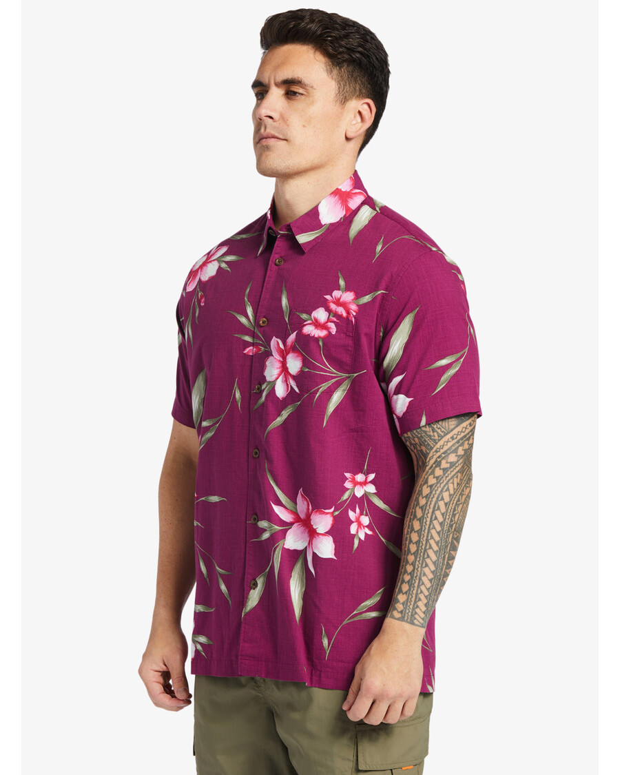 Quiksilver Waterman Night Bloomer πουκάμισο - Magenta Night Bloomer