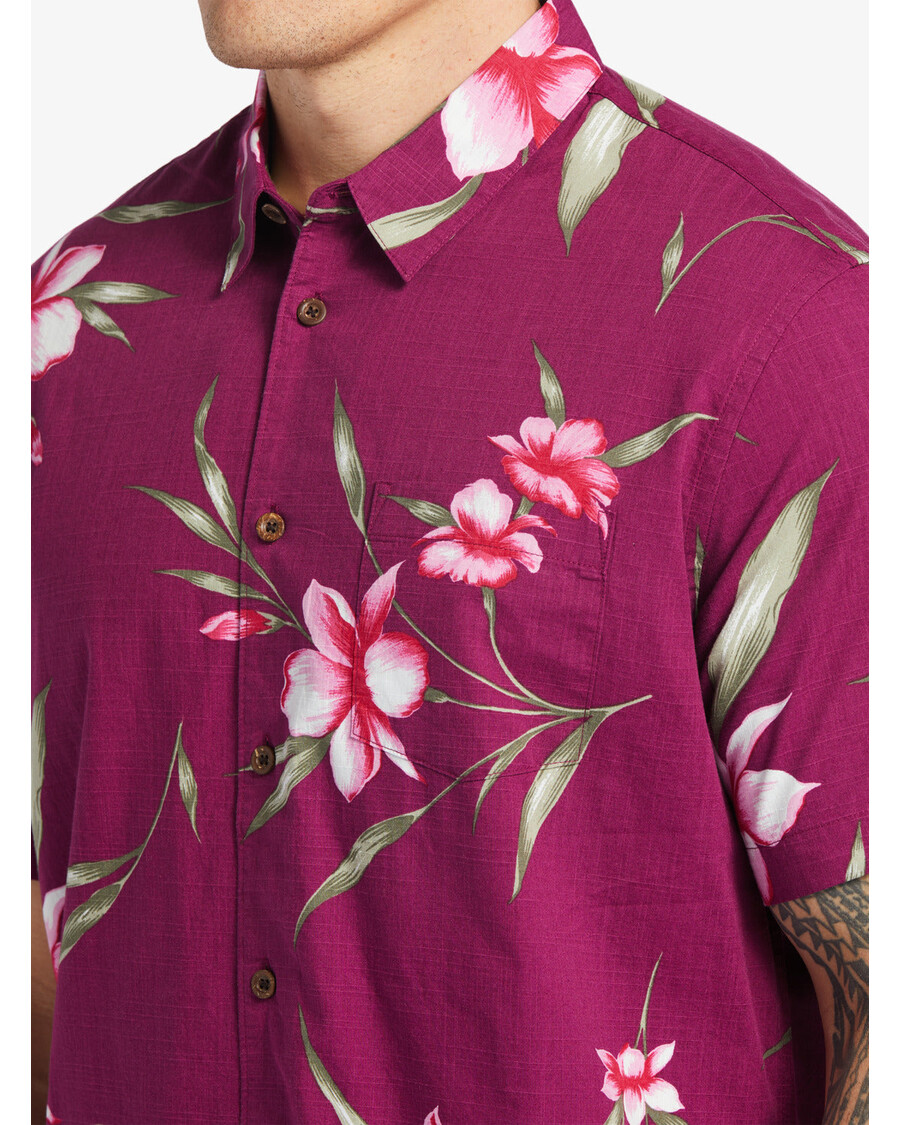 Quiksilver Waterman Night Bloomer πουκάμισο - Magenta Night Bloomer
