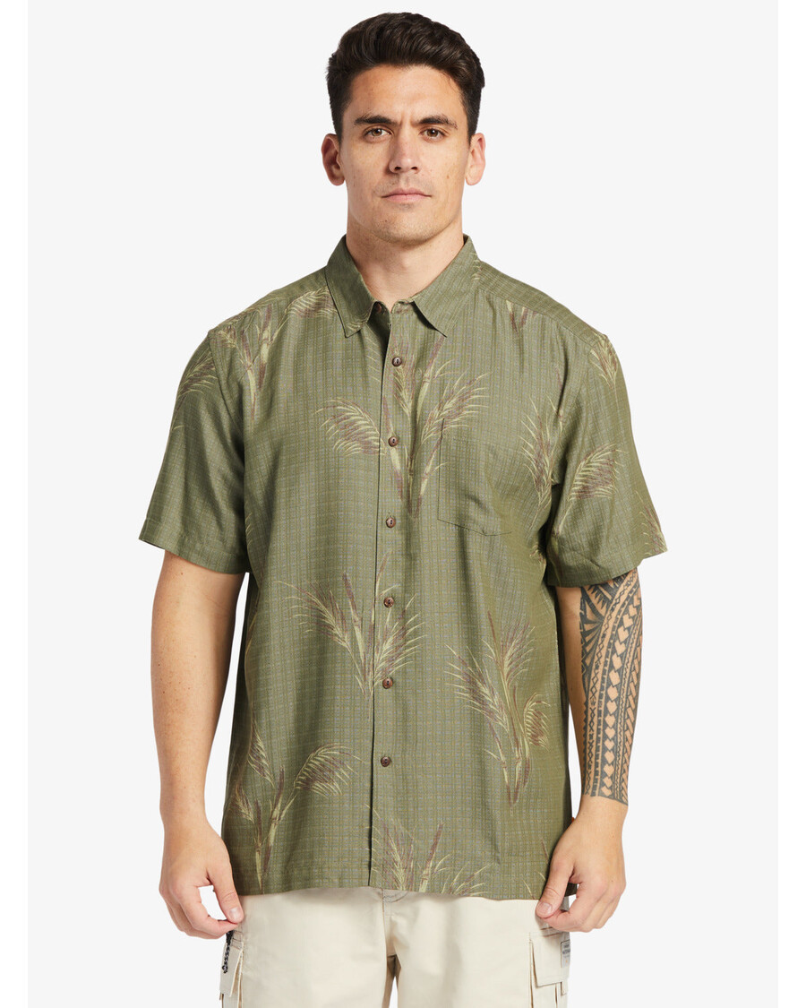 クイックシルバー ウォーターマン スキップアウト シャツ - ダスティ オリーブ スキップアウト