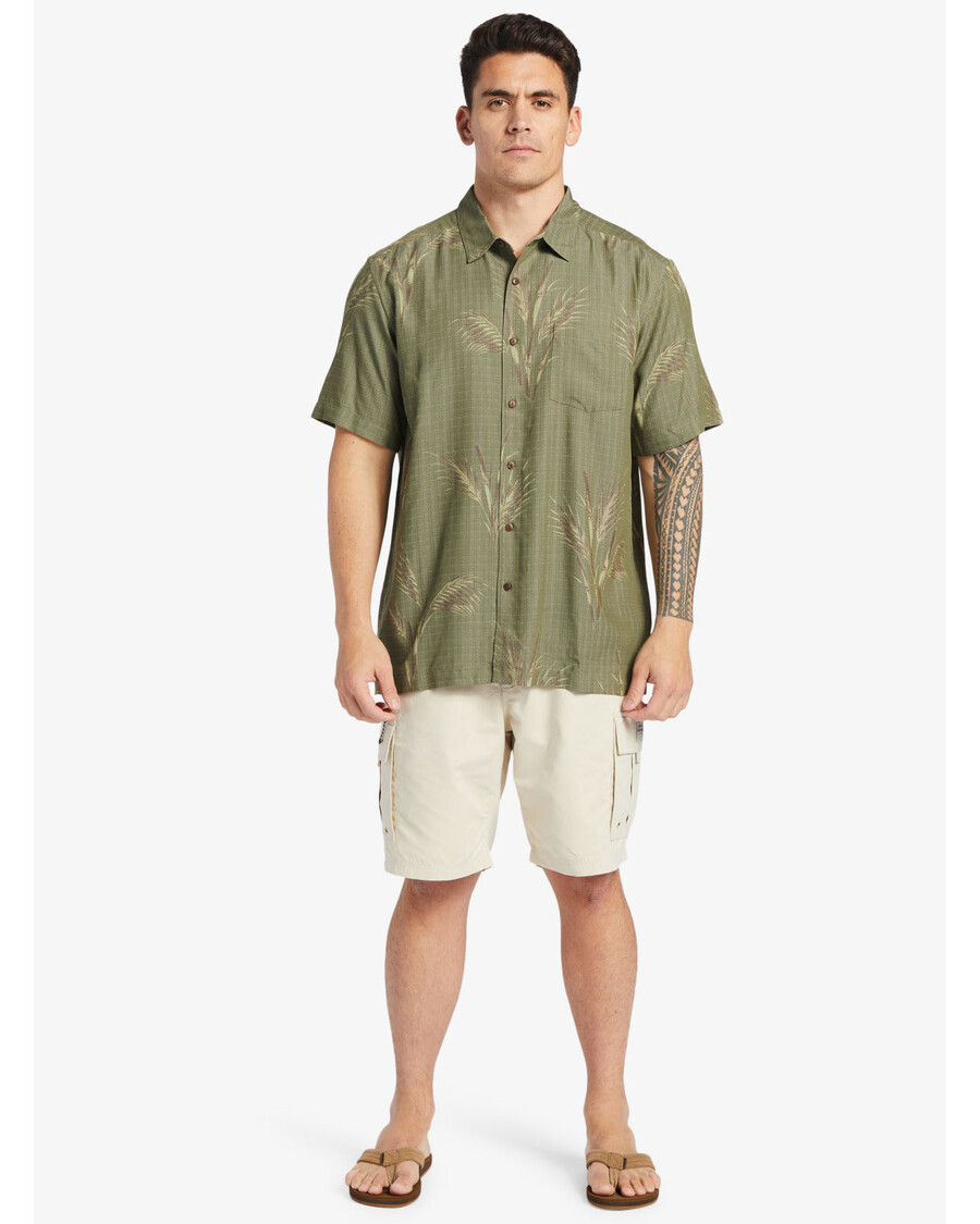 クイックシルバー ウォーターマン スキップアウト シャツ - ダスティ オリーブ スキップアウト