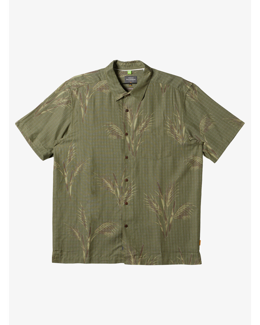 Quiksilver Waterman Skipped Out Shirt - Dusty Olive Skipped Out