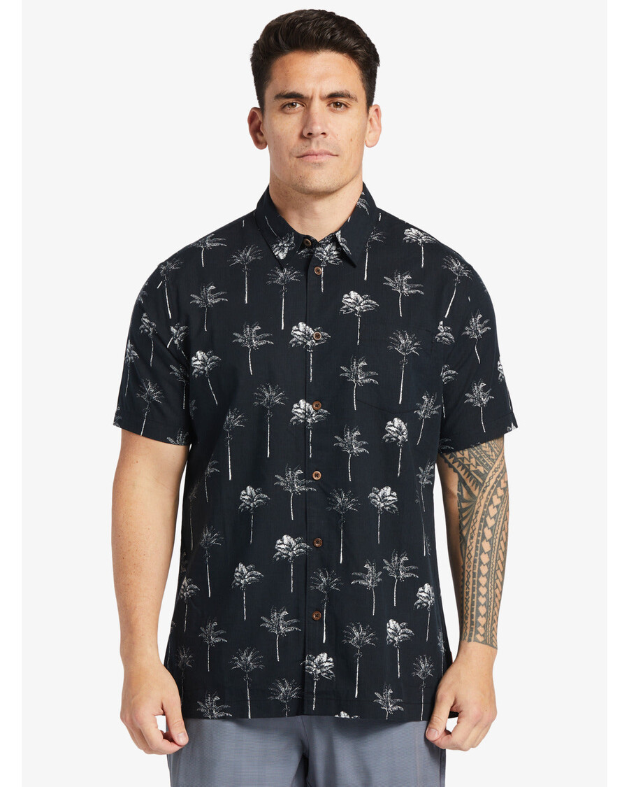 Quik Silver Waterman Palm Friday Shirt - Black Palm Friday