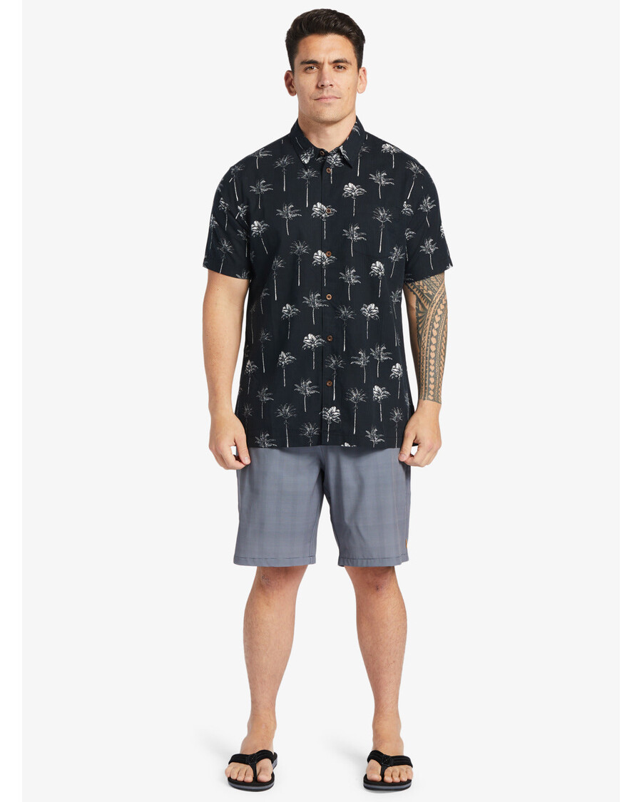 Quik Silver Waterman Palm Friday Shirt - Black Palm Friday