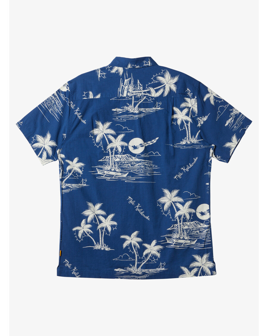 Quik Silver Waterman Ahi Holiday Shirt - Ahi Holiday Estate Blue