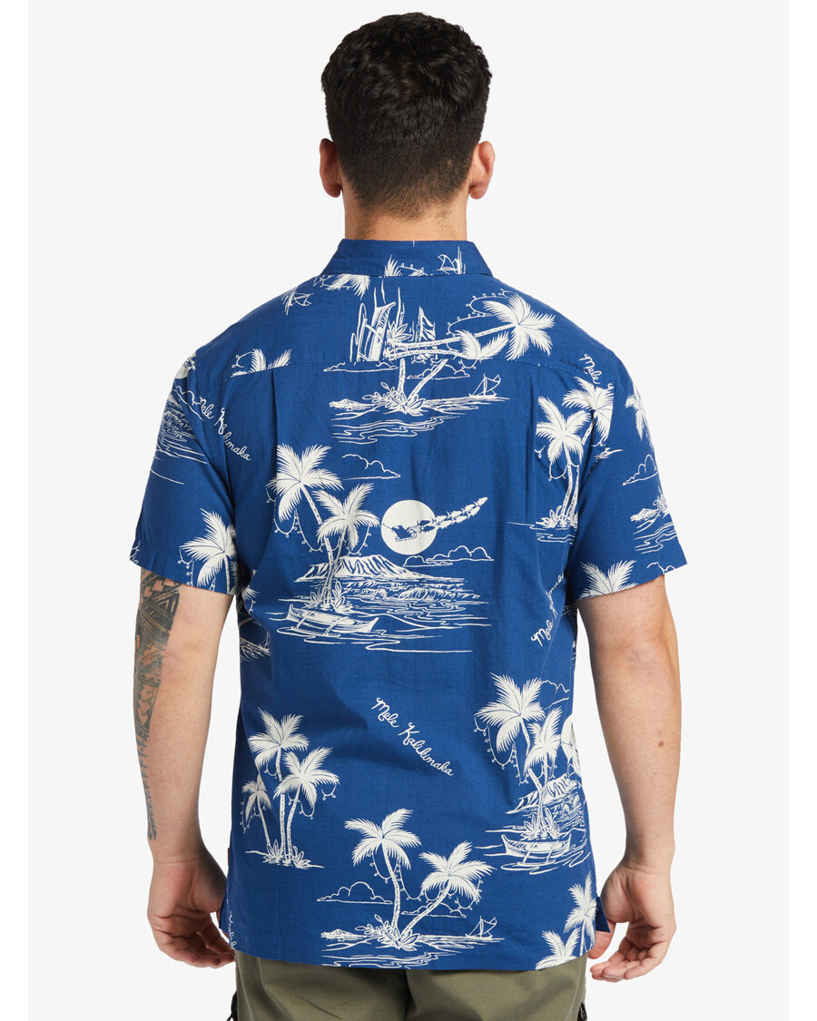 Quik Silver Waterman Ahi Holiday Shirt - Ahi Holiday Estate Blue