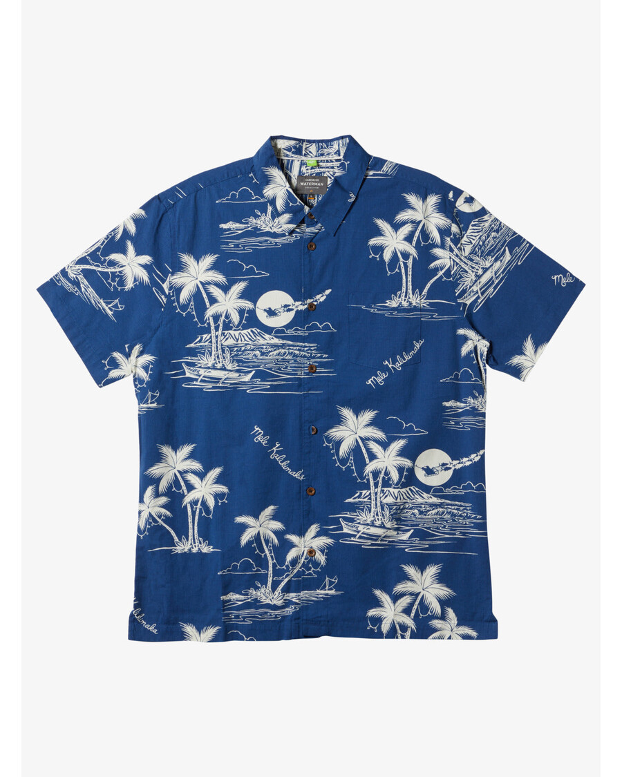 Quiksilver Vodník Ahi Dovolenková Košeľa - Ahi Dovolenková Usadlosť Modrá