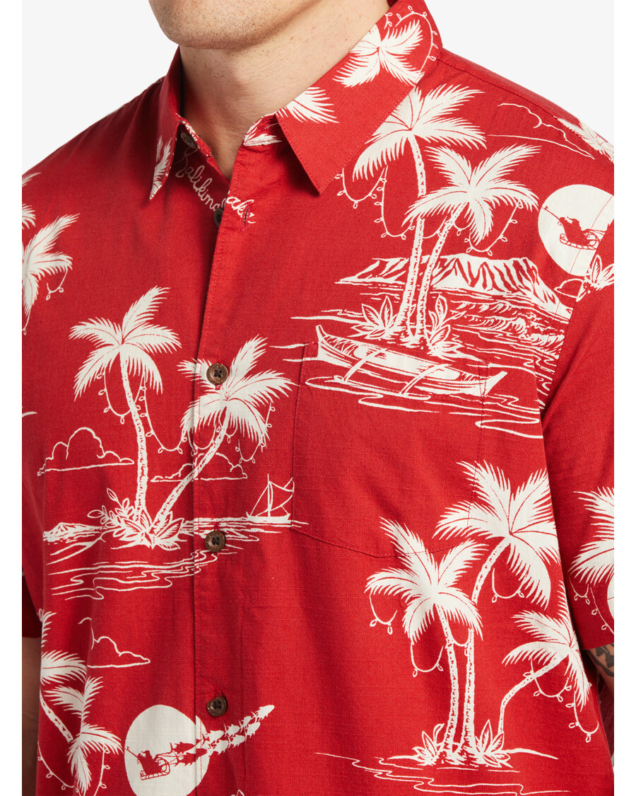 Quik Silver Waterman Ahi Holiday Shirt - Ahi Holiday Aura Orange