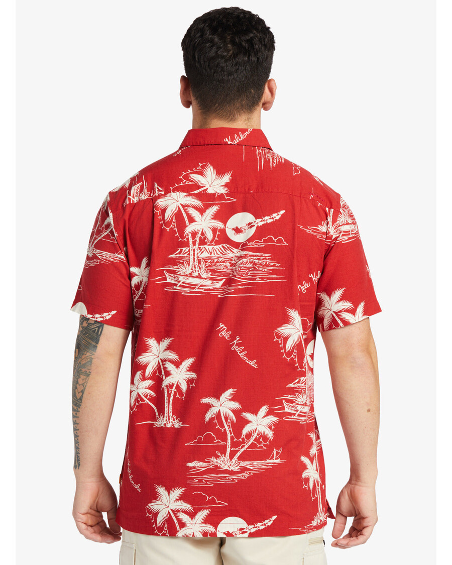 Quik Silver Waterman Ahi Holiday Shirt - Ahi Holiday Aura Orange