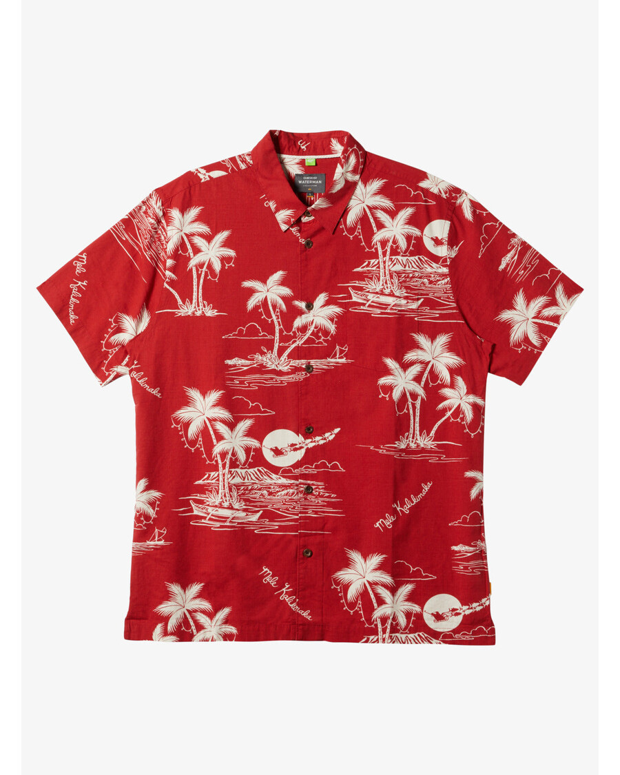 Quiksilver Vodník Ahi Sviatočná Košeľa - Ahi Dovolenková Aura Oranžová