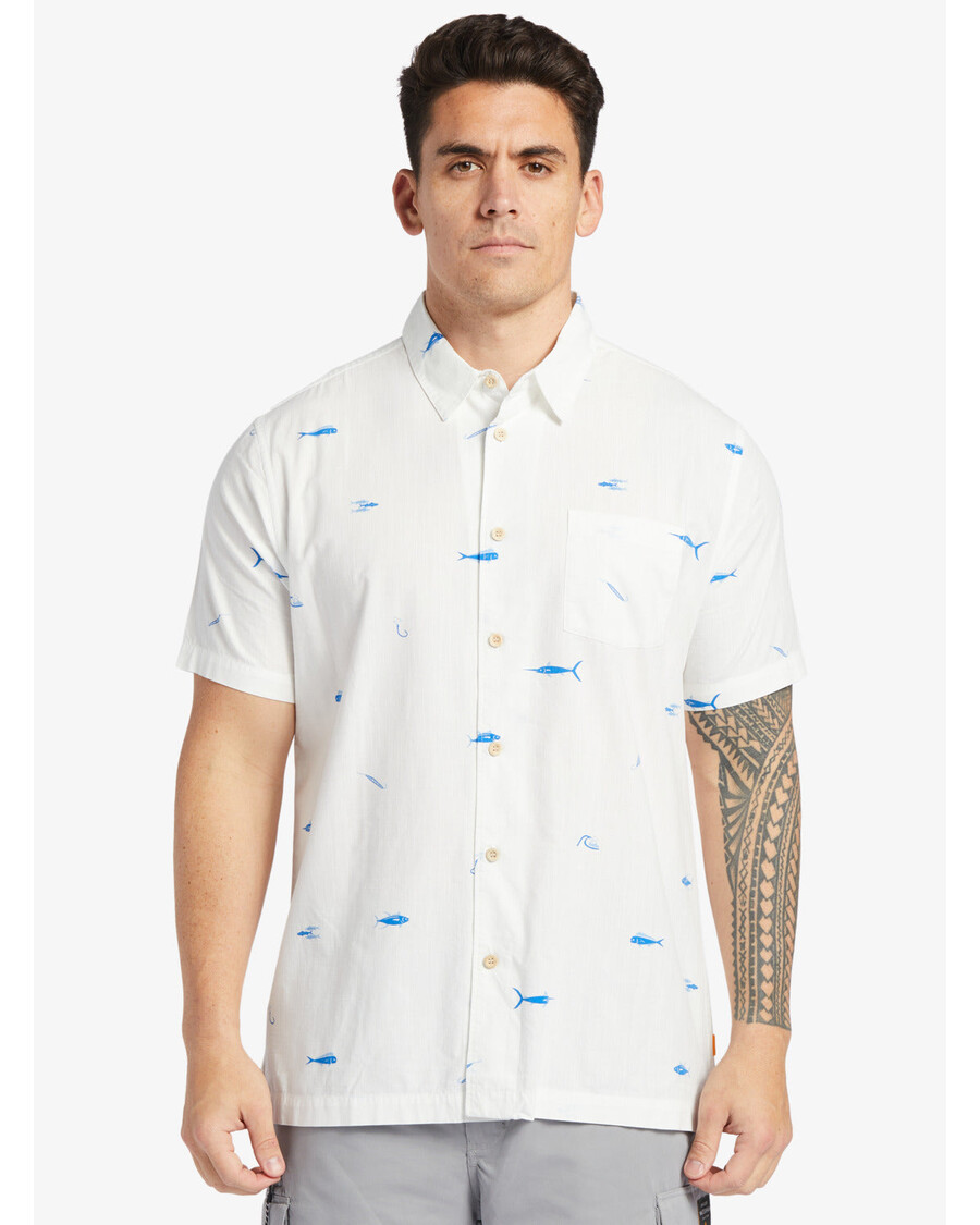 Quik Silver Waterman Big Pond Shirt - Big Pond White