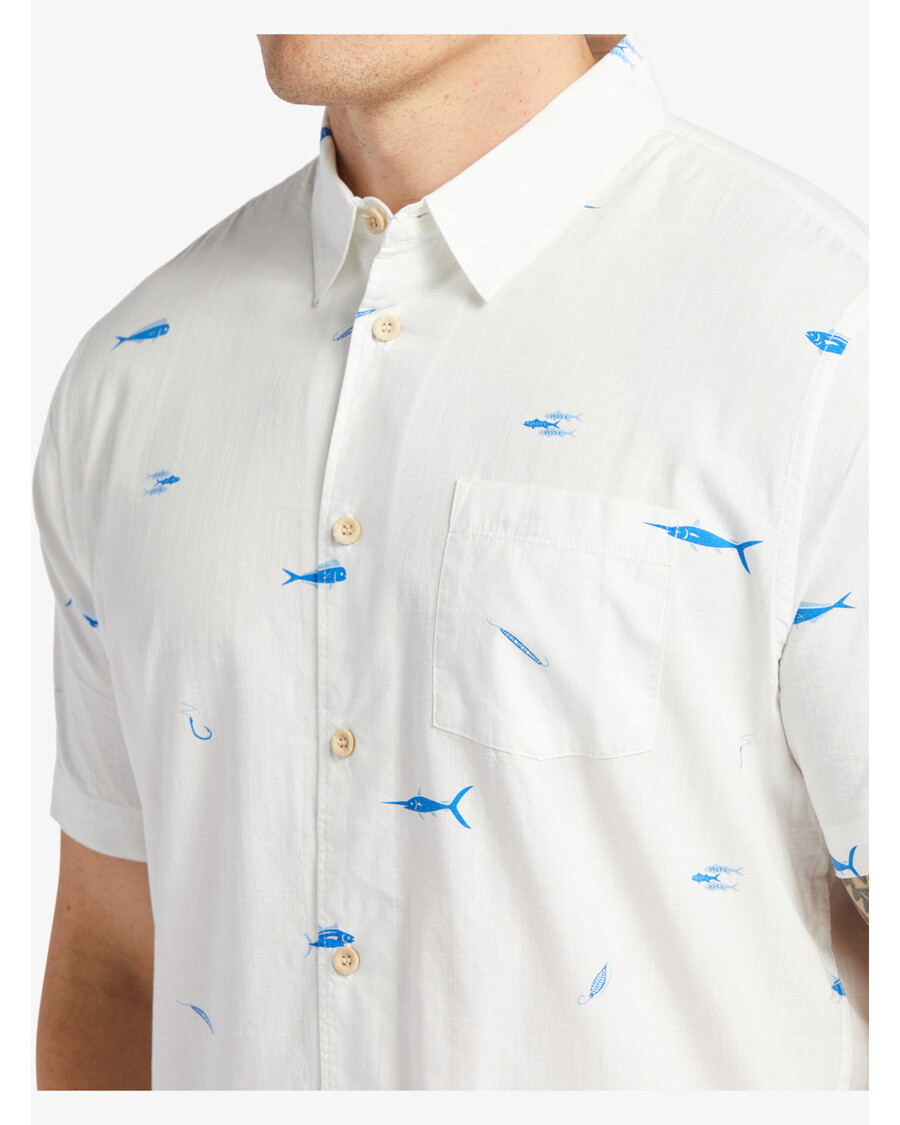 Quik Silver Waterman Big Pond Shirt - Big Pond White