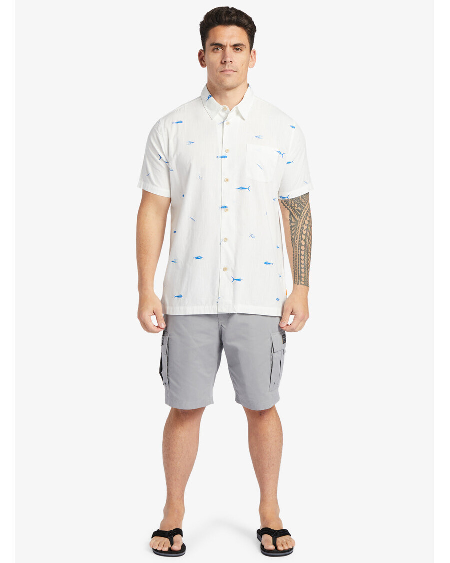 Quik Silver Waterman Big Pond Shirt - Big Pond White