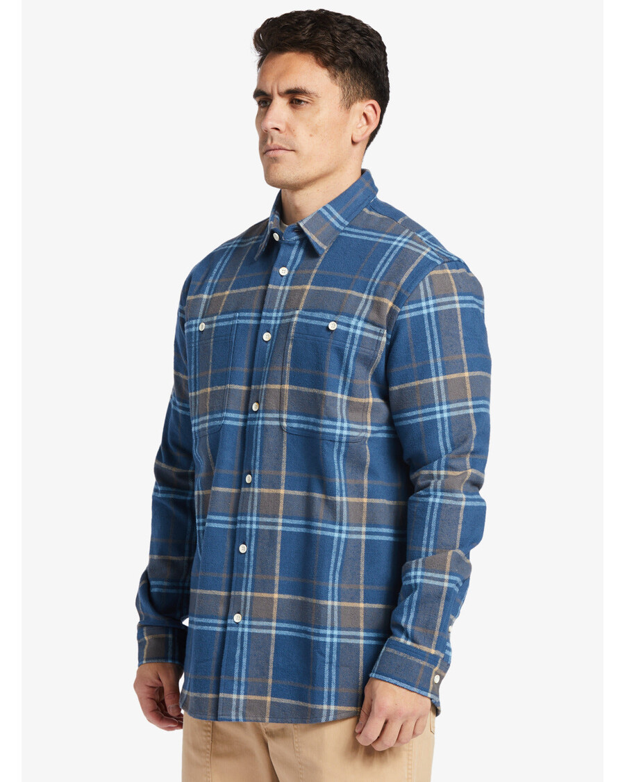 Quiksilver Waterman κάτω κορυφογραμμή φανελένιο μακρυμάνικο μπλουζάκι - σημαία μπλε κάτω κορυφογραμμή