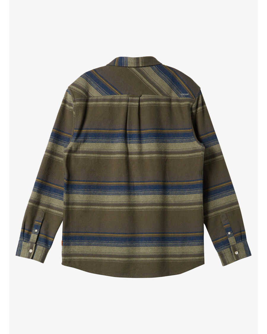 Quik Silver Waterman Lowest Tide Flannel Long Sleeve Top - Dusty Olive Lowest Tide
