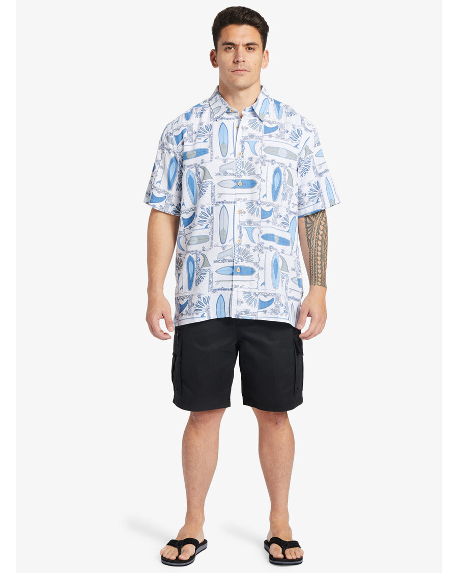 クイックシルバー ウォーターマン ロングボード シャツ - ホワイト ロングボード