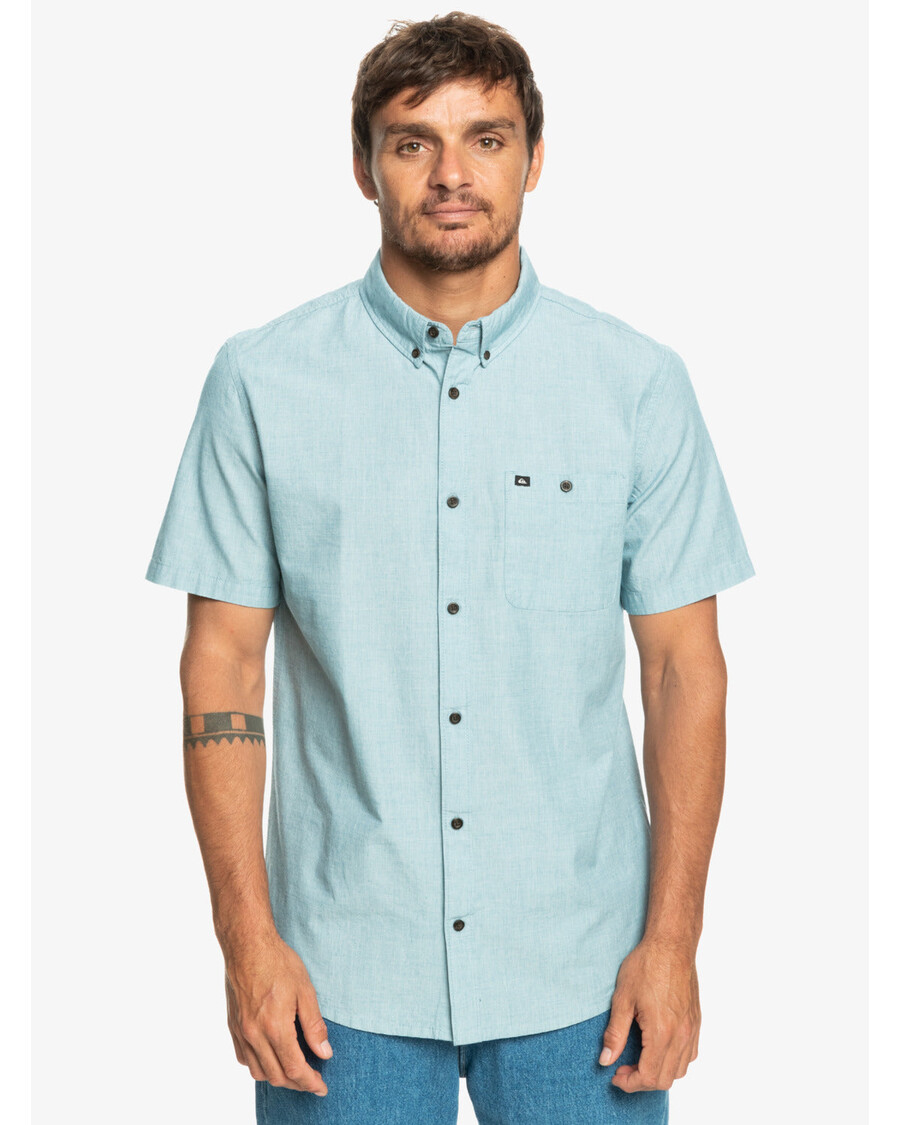 Quiksilver Winfall Košile S Krátkým Rukávem - Marocká Modrá