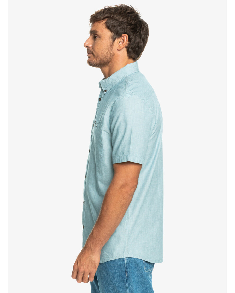 Quiksilver Winfall Košile S Krátkým Rukávem - Marocká Modrá